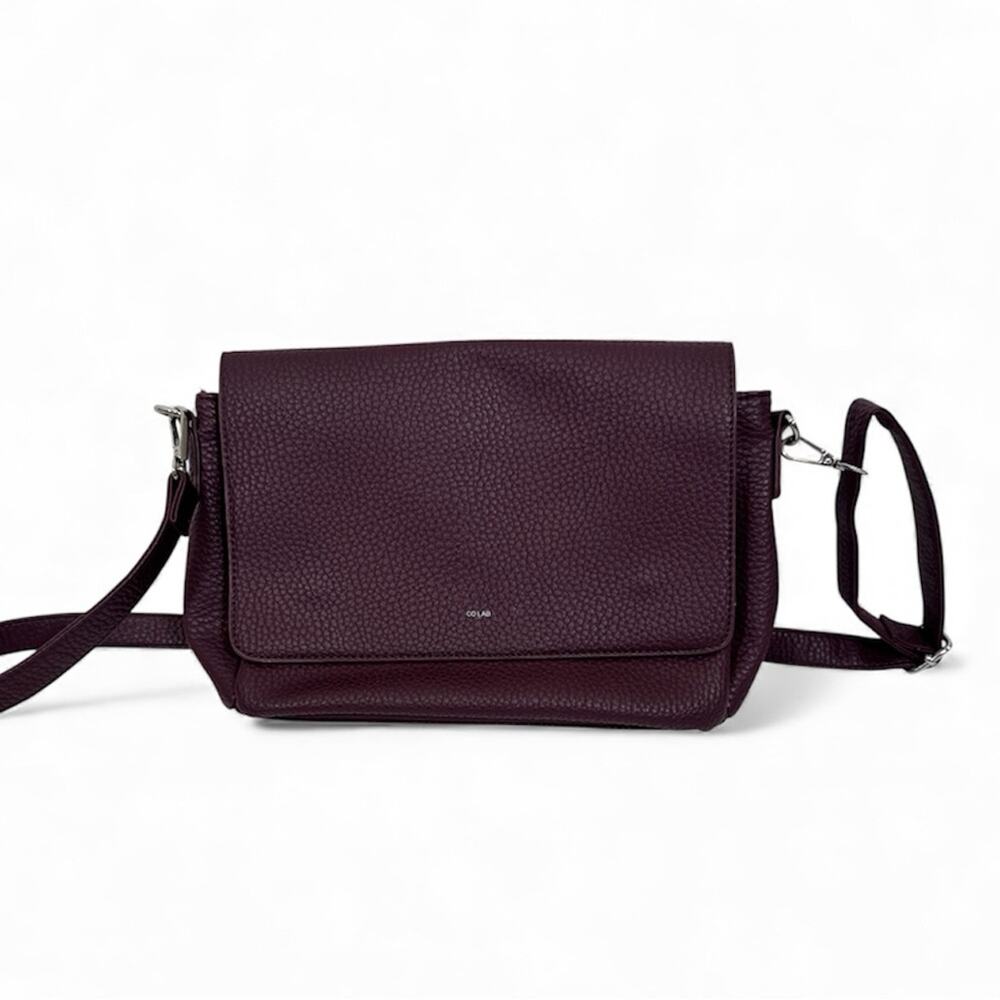 Colab Purple Pebbled Faux Leather Crossbody Bag Boho Handbag Purse Fall